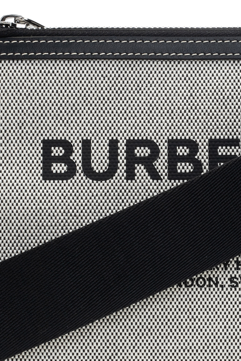 burberry notched Shoulder bag with logo